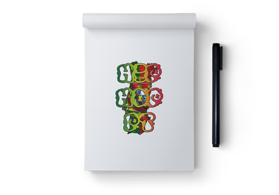 Logotipo idealizado e realizado em 2014, para o canal do youtube 'HIPHOPPT'.