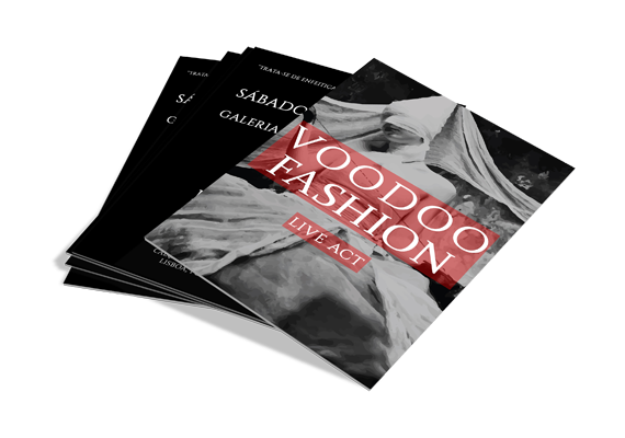 Panfleto para o evento 'VOODOO FASHION', realizado pela promotora de eventos artísticos 'VUD', que decorreu no dia 11 de Abril de 2015.